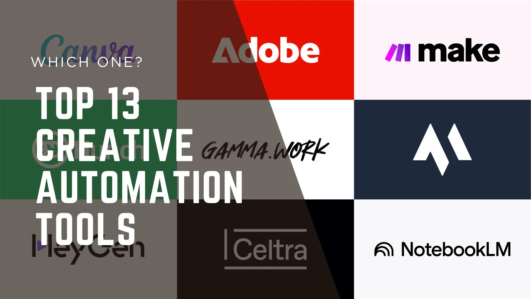Collage of logos from the beat creative automation platforms