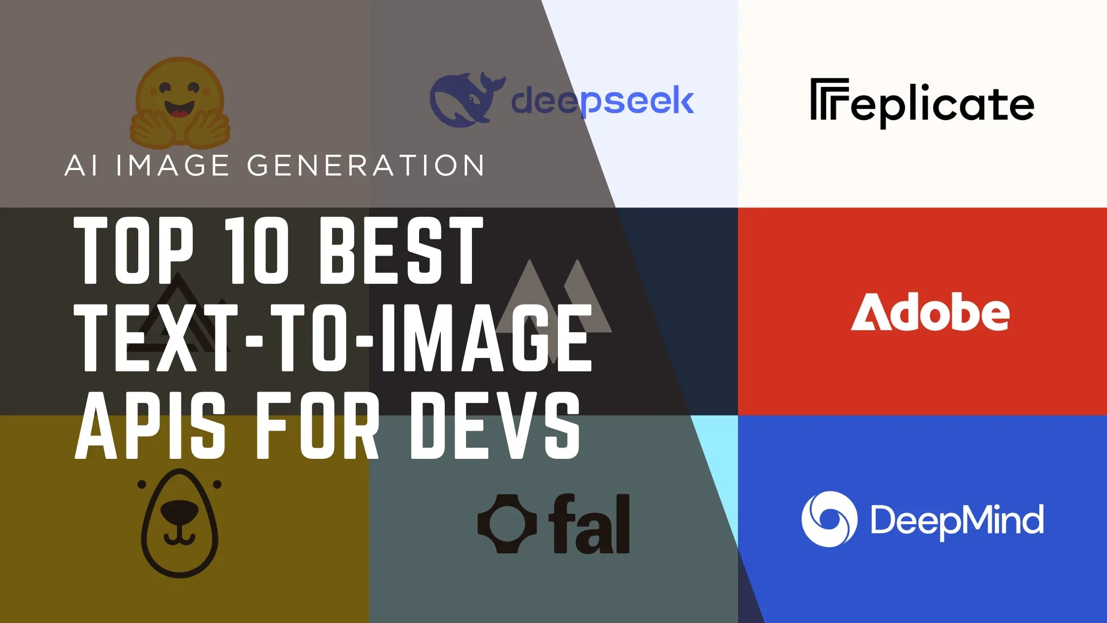 Collage of logos from the best text-to-image APIs.