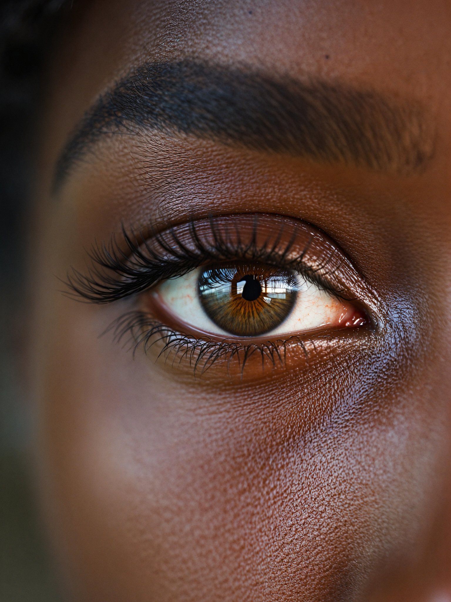 FLUX Schnell example: extreme close-up of an eye with sharp detail and reflection