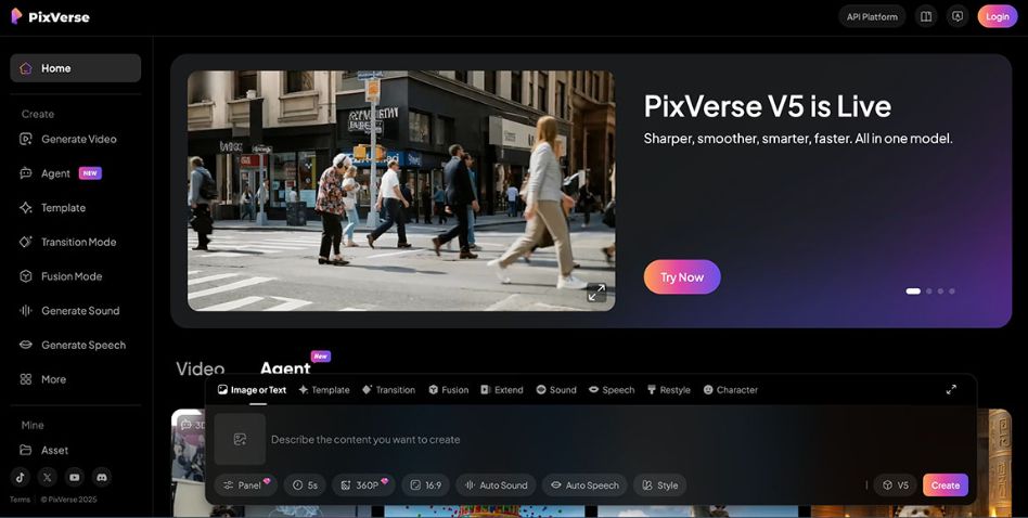Action-heavy AI video clip for a game teaser created using PixVerse