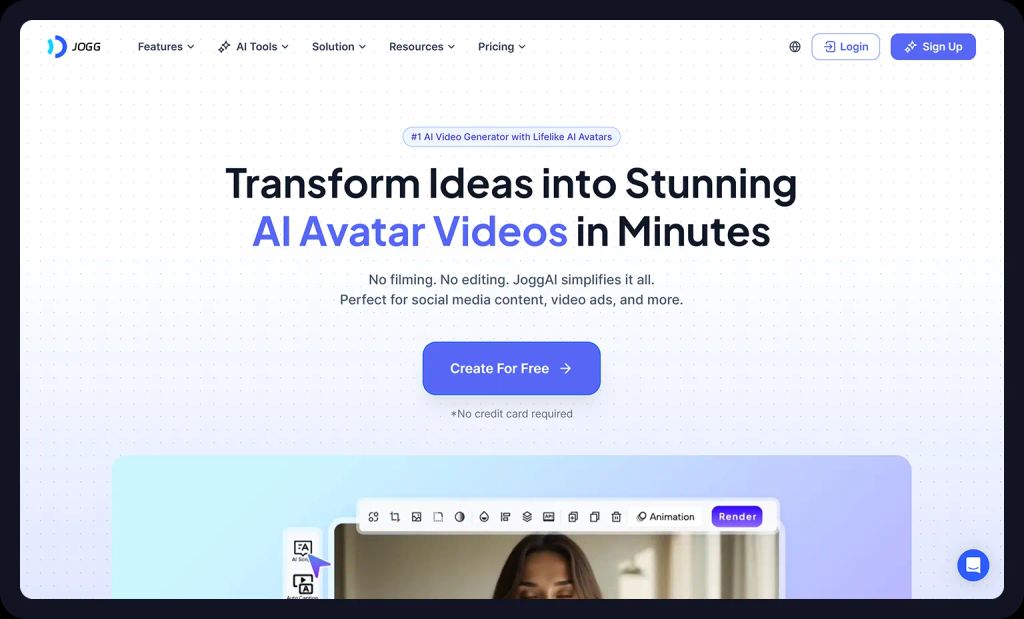 Screenshot from Joggai website