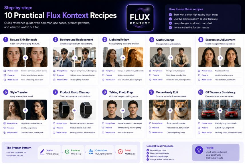 10 Practical Flux Kontext Recipes
