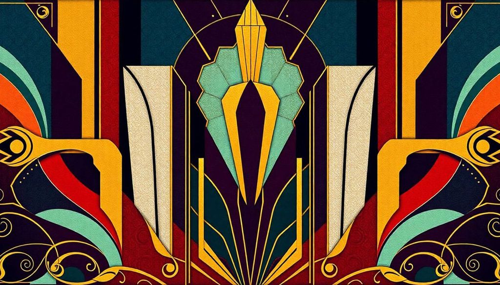 AI-generated image of an art deco revival design.