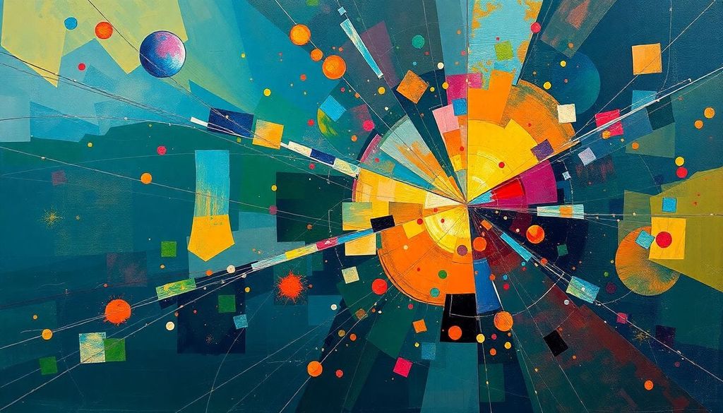 AI-generated image of abstract art in a quantum expressionism style.