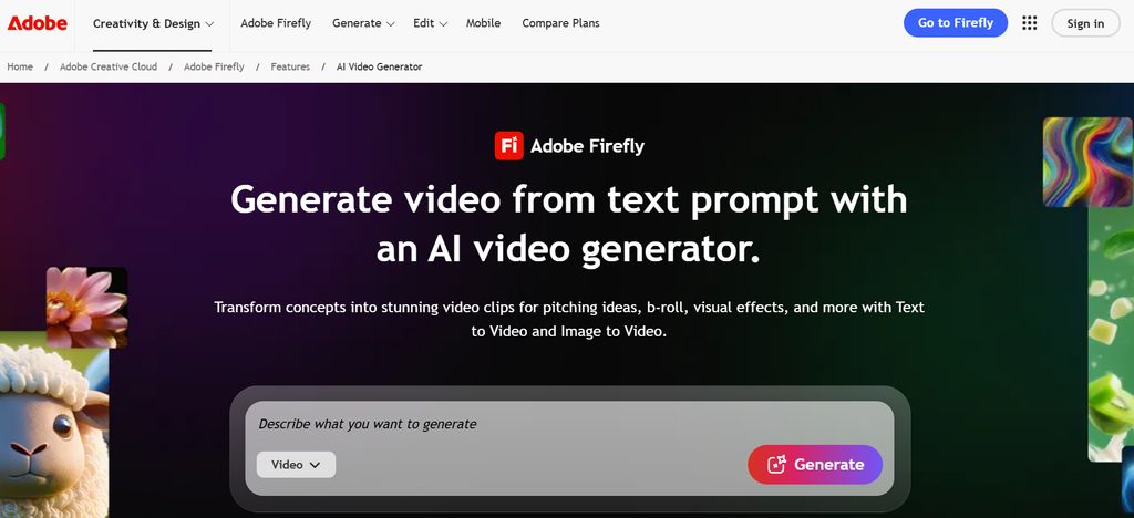 Adobe Firefly Generate Video creating short visual hooks for TikTok ads
