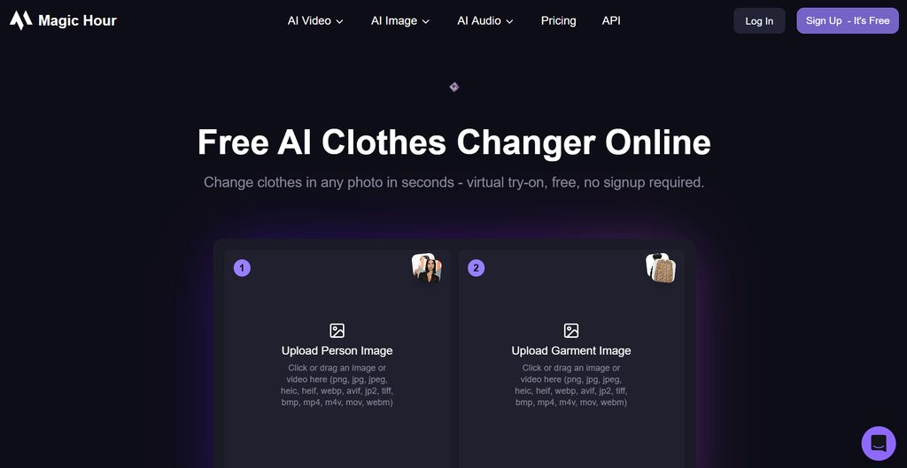 Magic Hour's AI Clothes Changer