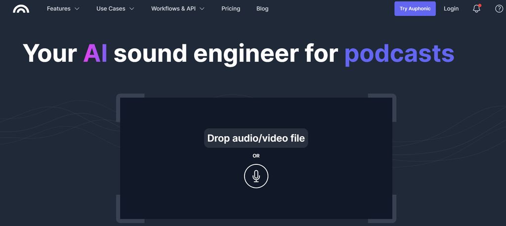 Auphonic automated audio mastering dashboard for podcast leveling