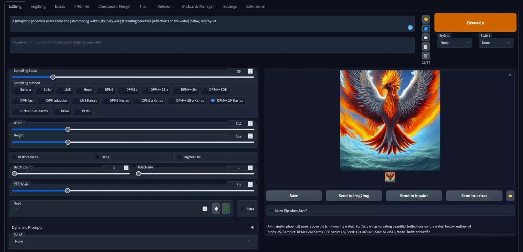 This is Automatic1111, a free local interface for running Stable Diffusion