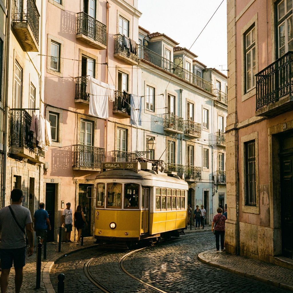 Nano Banana Pro output for the first Lisbon tram prompt, repeat one