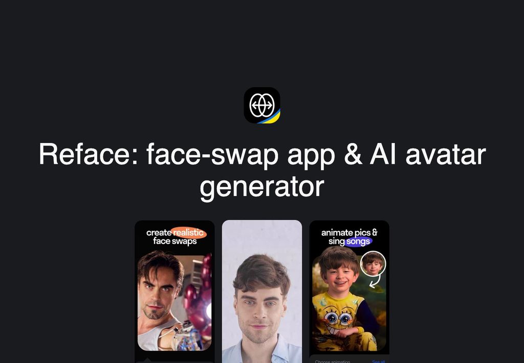 Reface official product page screenshot (reface-product), September 25, 2026