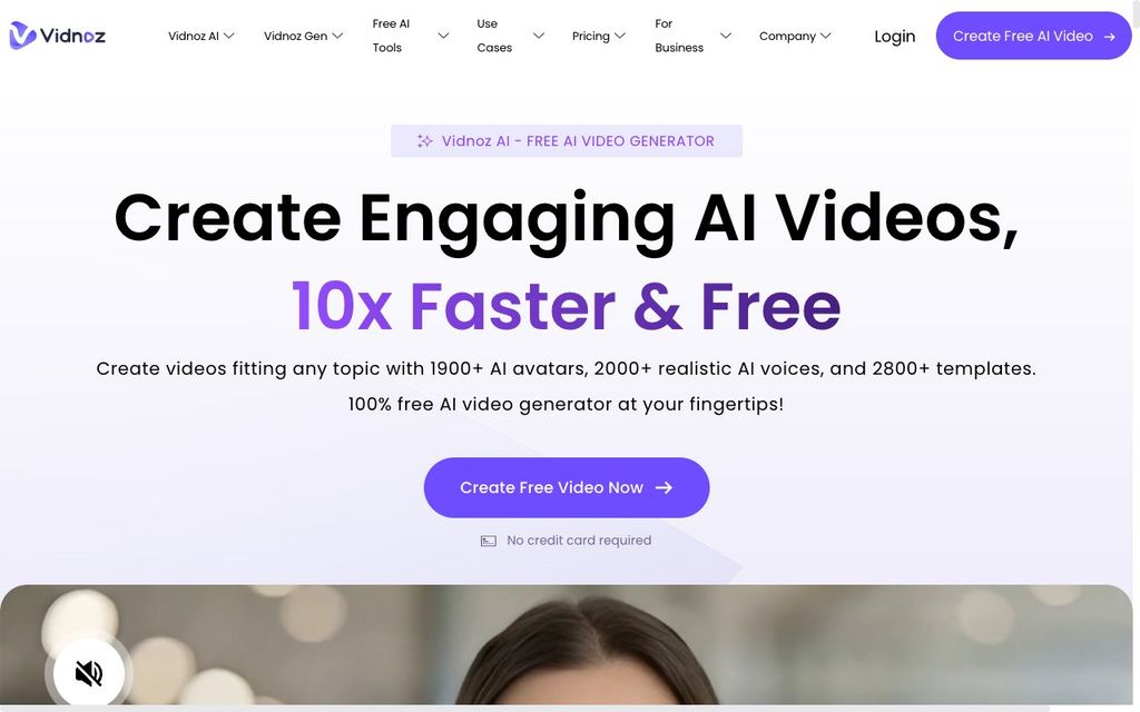 Vidnoz official product page screenshot (vidnoz-product), September 25, 2026