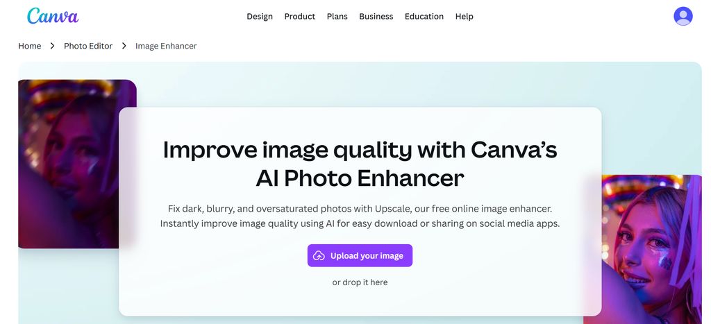 Canva  Photo Enhance