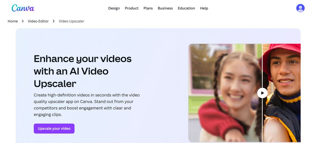 Canva video upscaler
