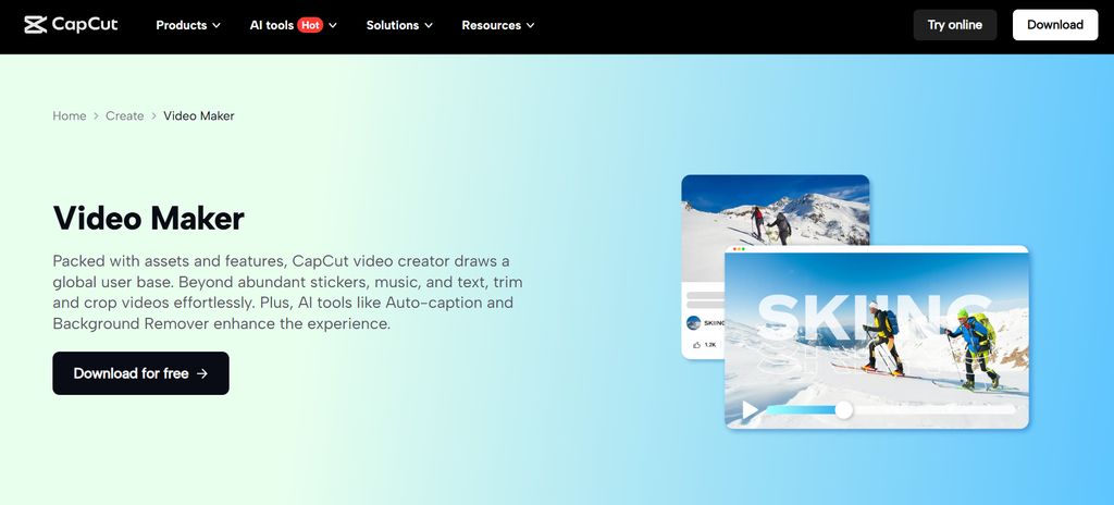 Editing a TikTok video using CapCut auto captions