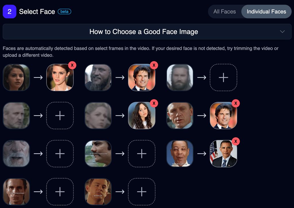 Multi-Face Swap UI