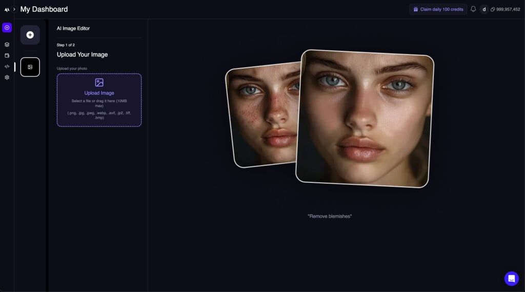 Brand new UI for AI Image Editor