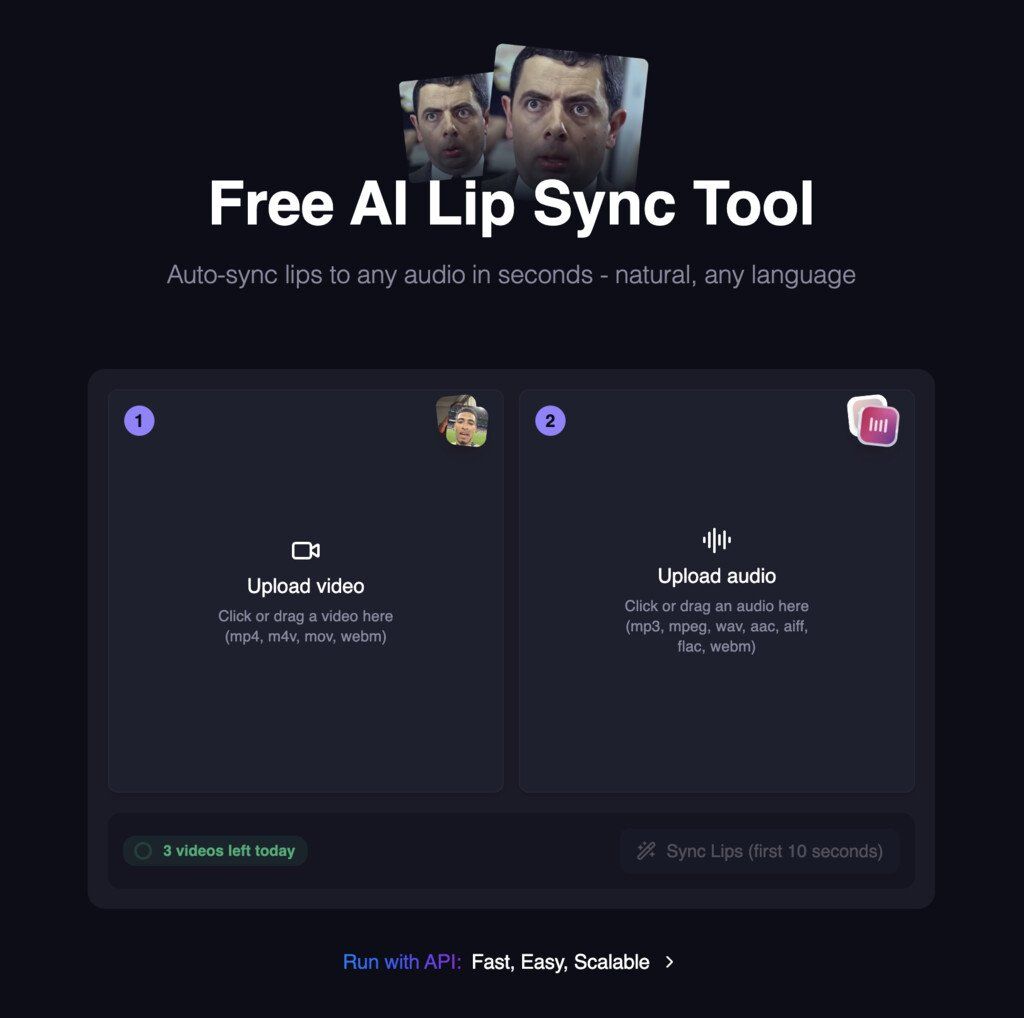 New UI for Lip Sync Product Page