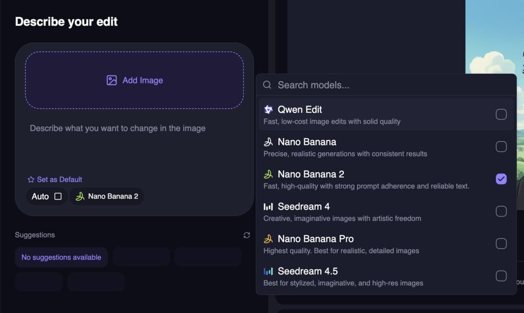 Nano Banana 2 in AI Image Editor and Generator