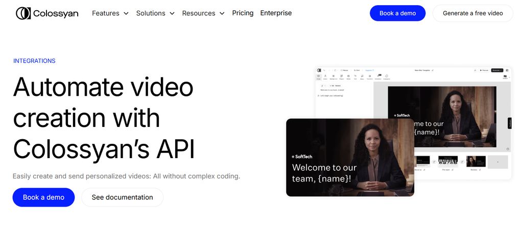Script-based training video generated with the Colossyan text-to-video API