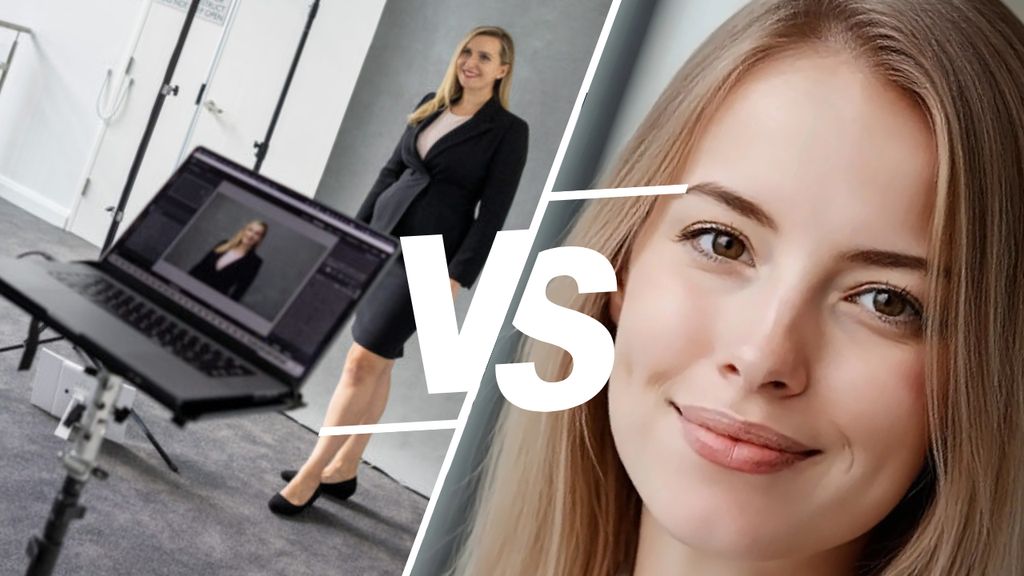 headshot traditional vs ai
