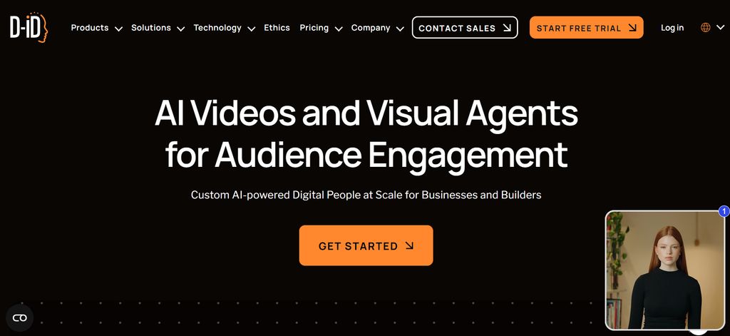 D-ID interactive avatar using real-time lip sync from audio input