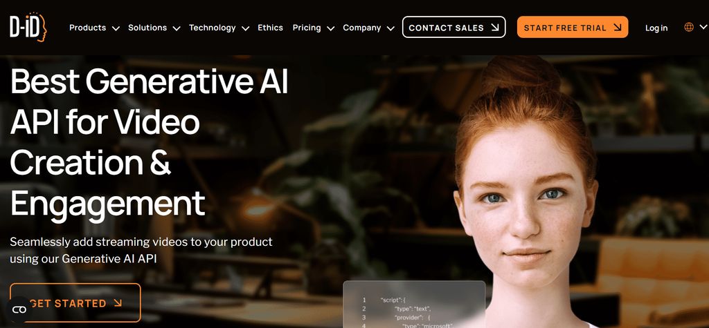 AI-generated talking head video produced using D-ID