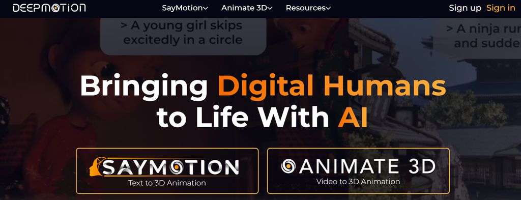 DeepMotion character animation with lip sync integrated into full-body motion