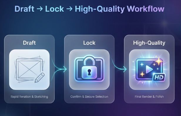 Draft → Lock → High-Quality Workflow