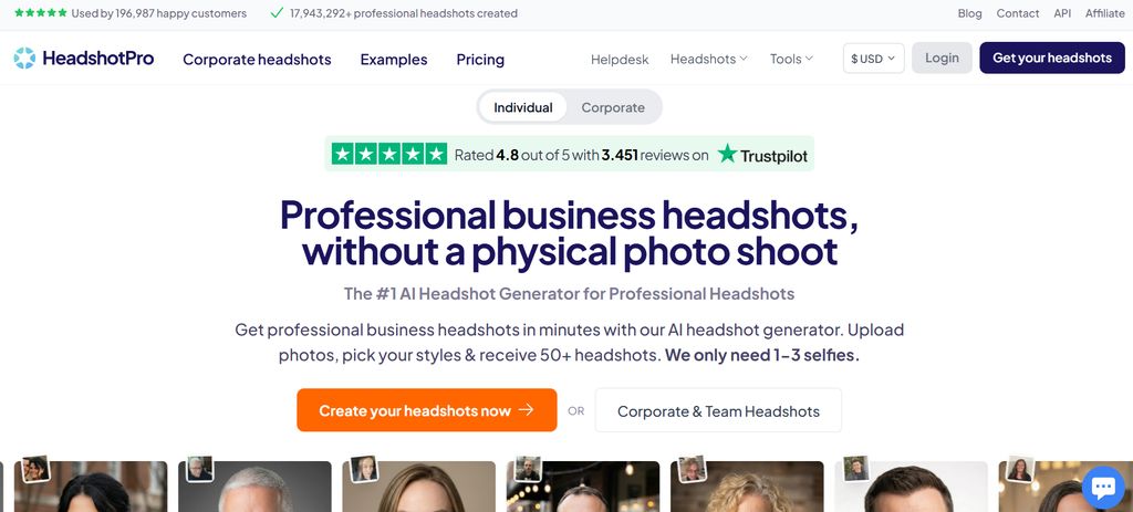HeadshotPro headshot