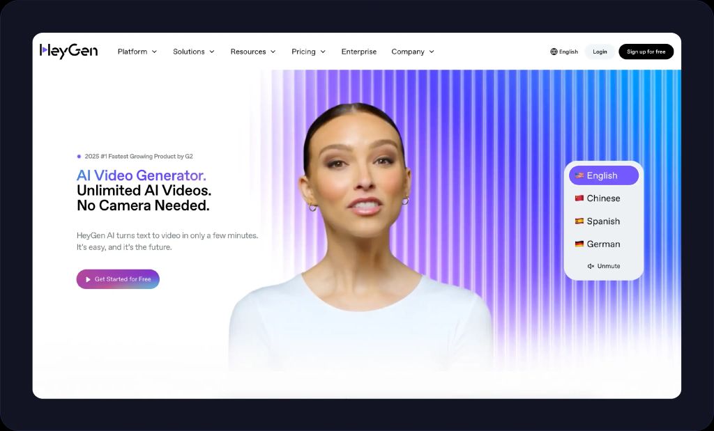HeyGen creative automation platform screenshot.
