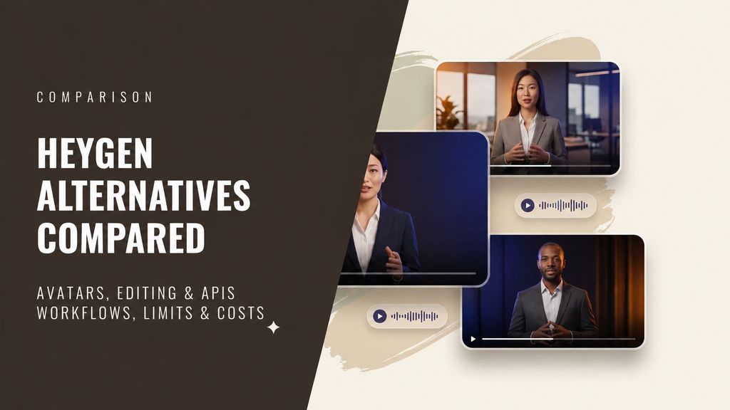 HeyGen alternatives compared: avatars, editing, APIs, workflows, limits and costs
