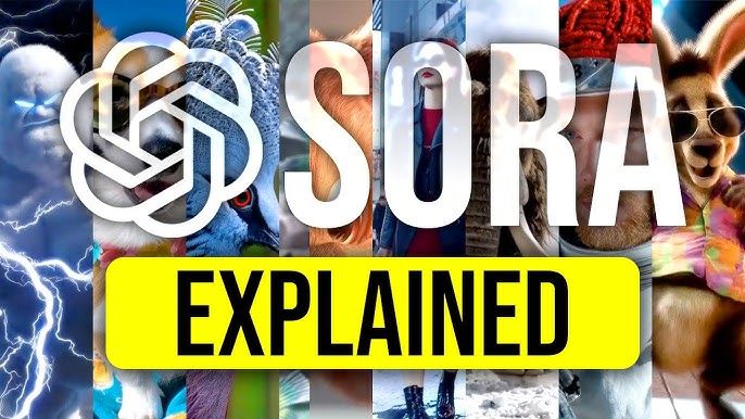 Concept illustration of text-to-video generation with Sora