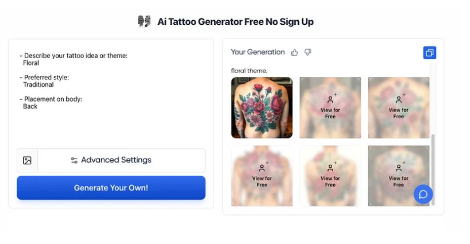 Quick AI tattoo concept generated by Vondy