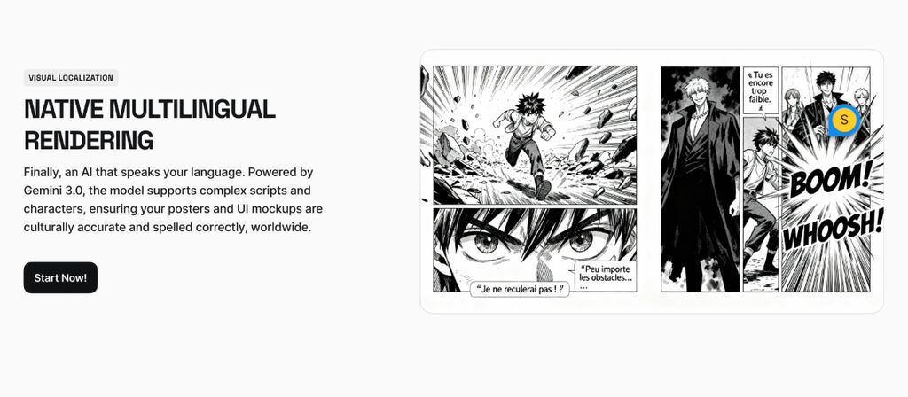 Example of Nano Banana Pro accurately generating clean, readable typography in images.