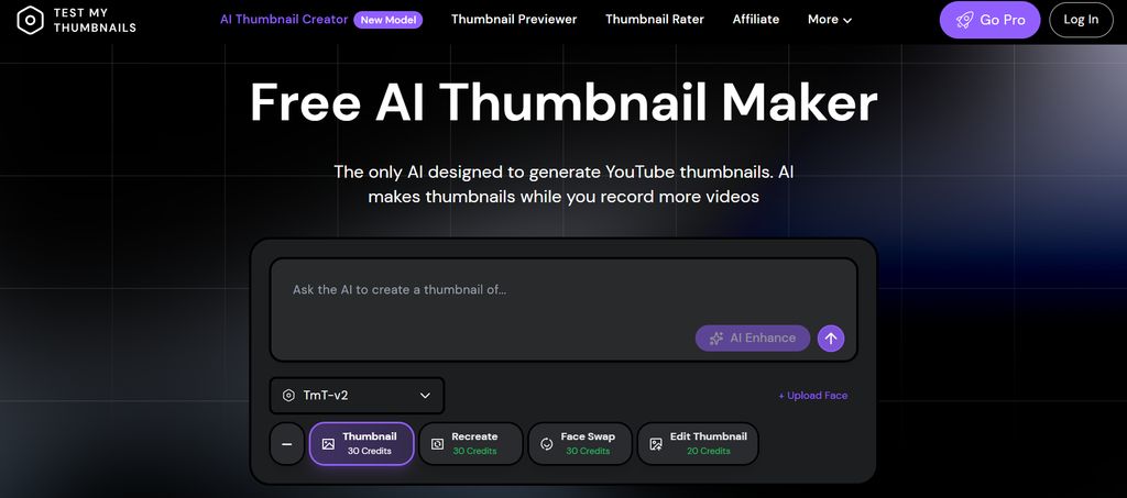 Test My Thumbnails results page showing A/B test comparison of two thumbnails with click-through rate (CTR) analytics for data-driven decision-making
