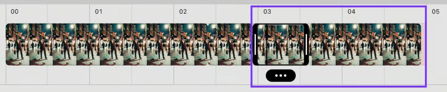 Re-cut tool in Sora AI showing timeline trimming and scene rearrangement options