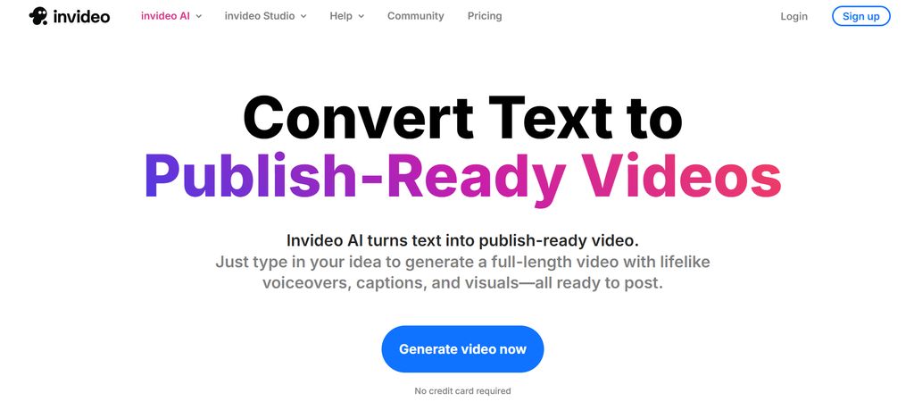 invideo text to video