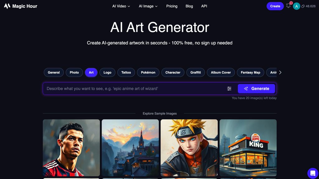 Magic Hour AI Art Gen
