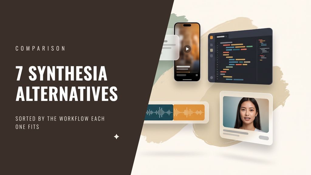 7 Synthesia alternatives sorted by workflow — hero