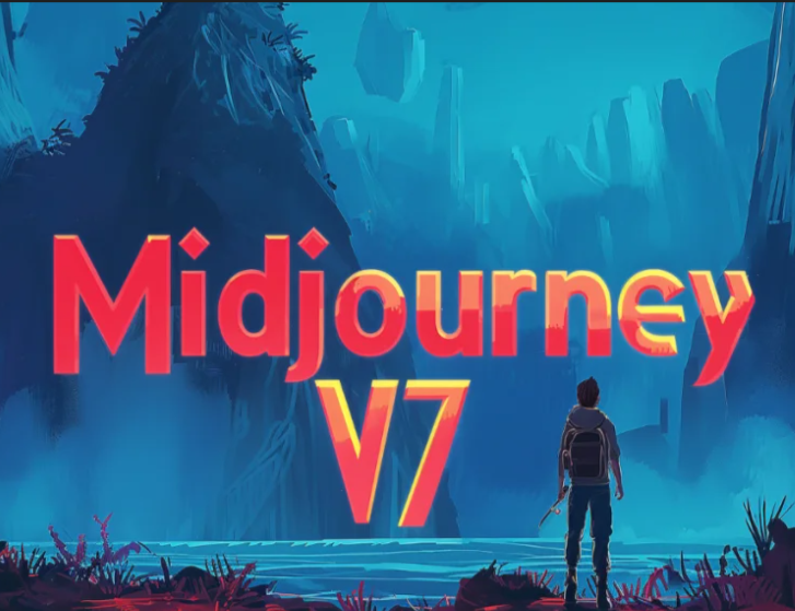 Midjourney V7 image generation interface and examples demonstrating its high-fidelity rendering and advanced prompt control.