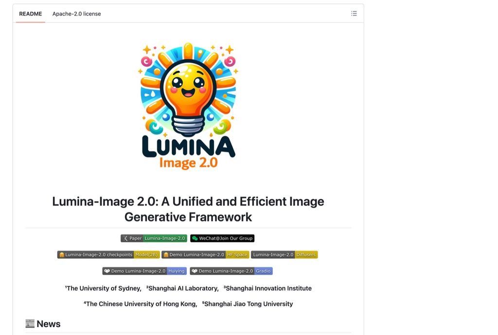 Lumina-Image 2.0 official GitHub repository
