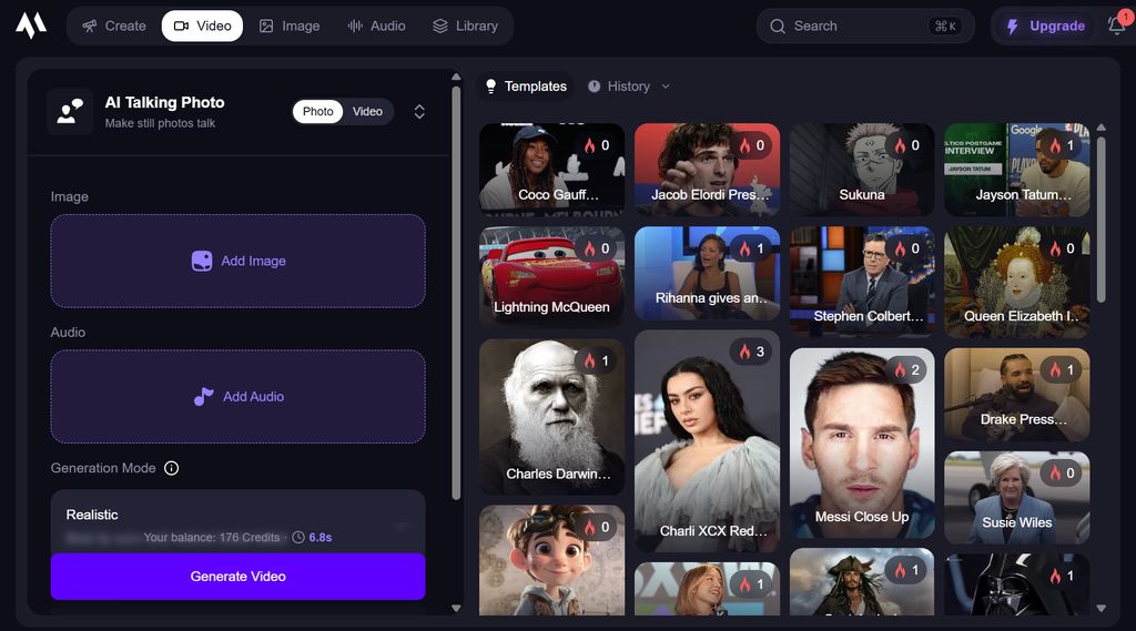 Magic Hour's free Talking Photo tool