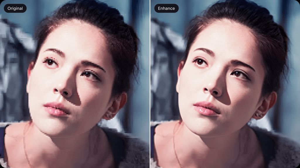 Official Pica AI before-and-after image enhancement example