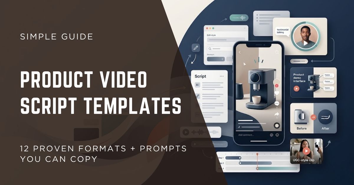 Product Video Script Templates (2026) 12 Proven Formats + Prompts You
