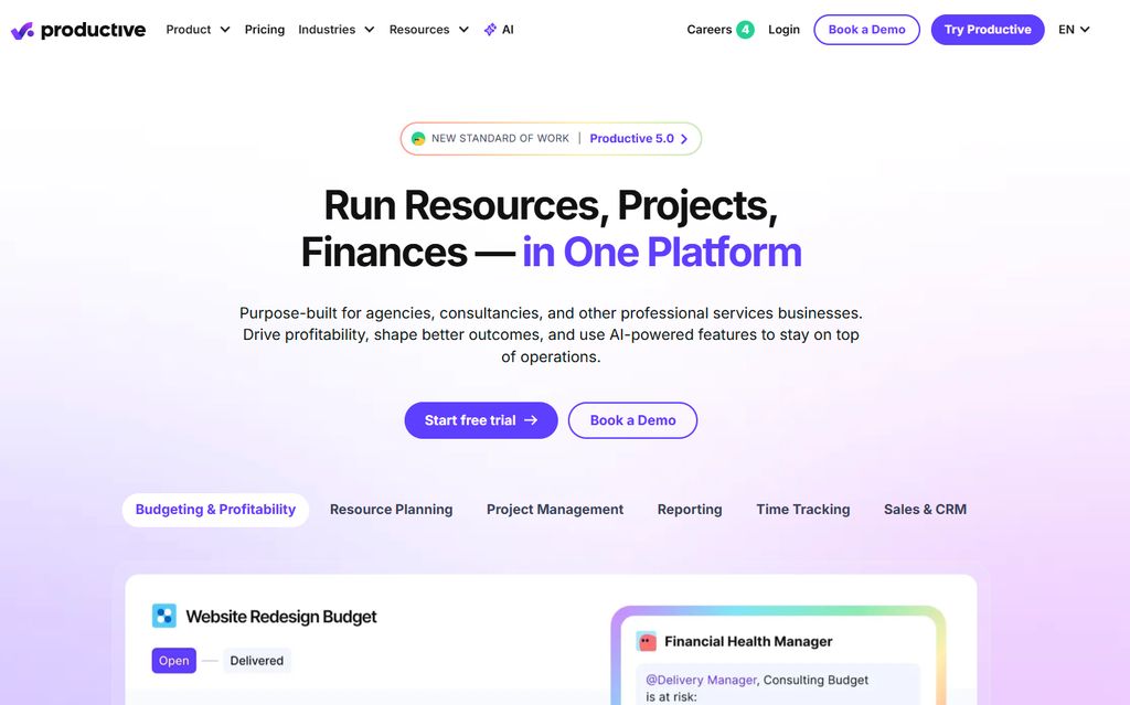 Productive AI homepage