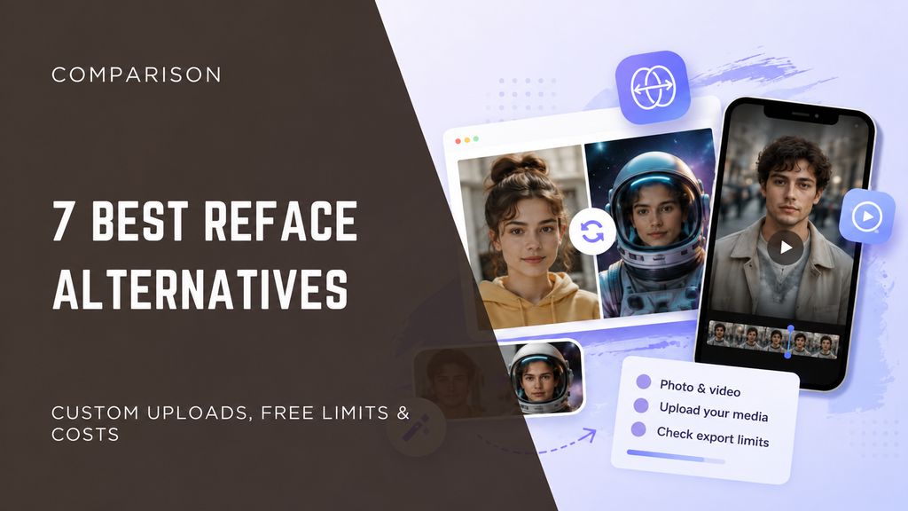 7 Reface alternatives: custom uploads, free limits and costs