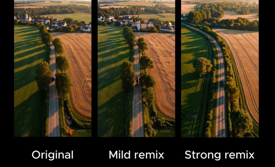 Sora AI Remix feature interface allowing users to regenerate videos with new styles