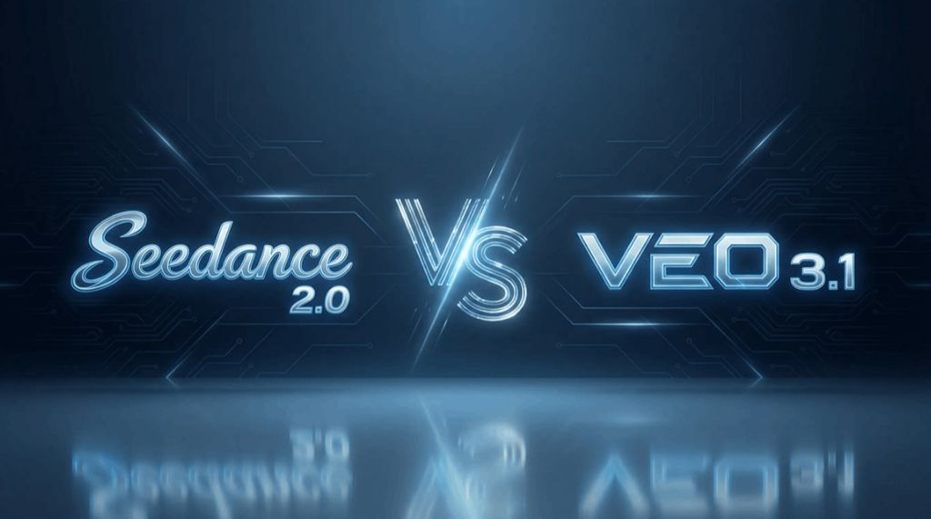 Side-by-side comparison table of Seedance 2.0 vs Veo 3.1 highlighting control, native audio, pricing access, and production reliability