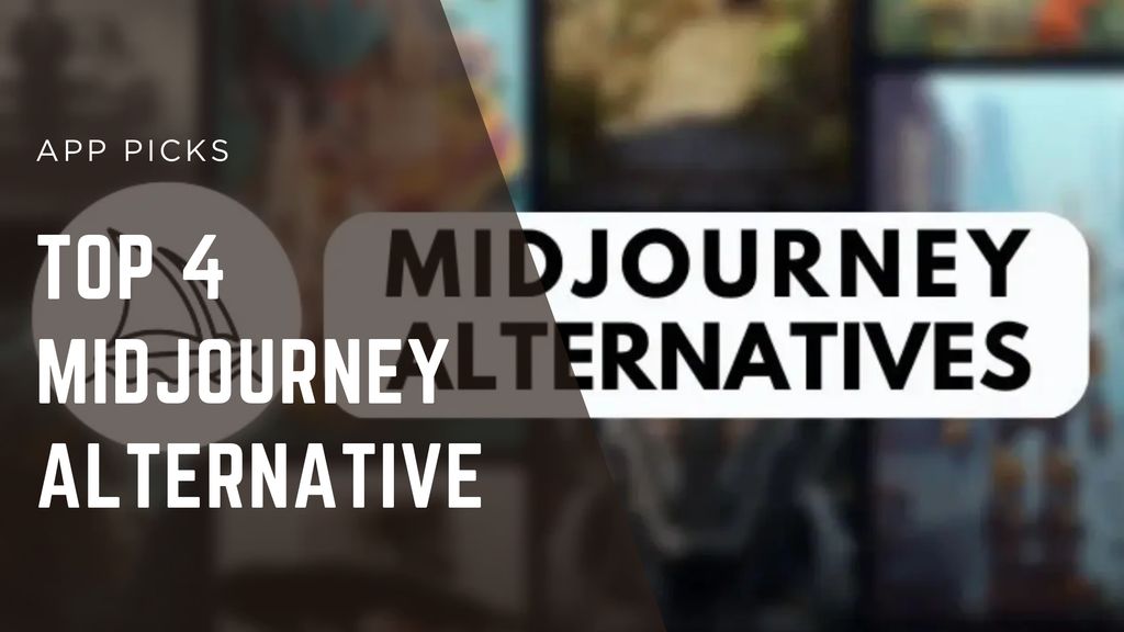 AI-generated digital artwork comparing top Midjourney alternatives for creators