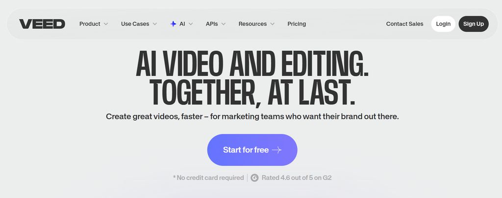 VEED.io all-in-one video editor using AI B-roll for marketing content